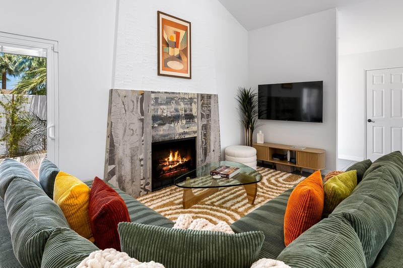 Cozy fireplace
