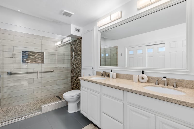 Dual sink vanity