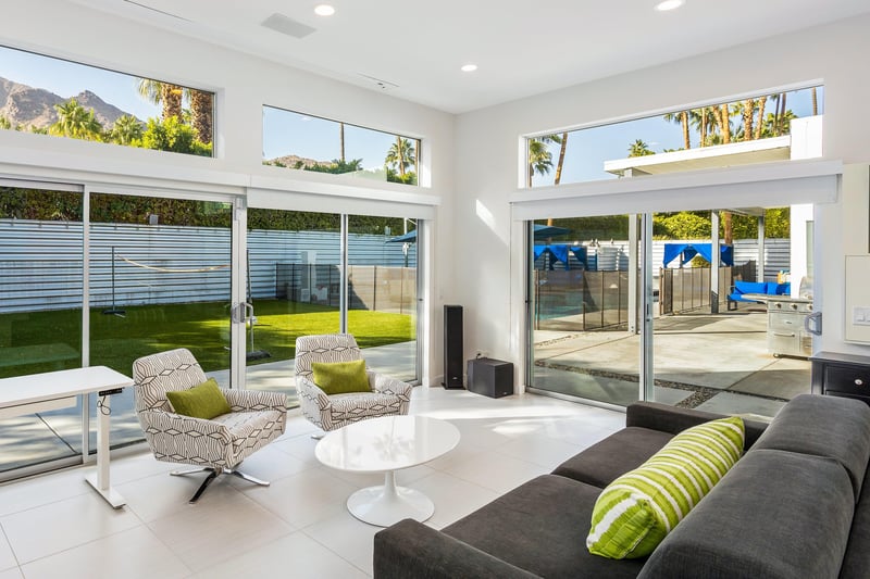 Lots of windows to let the natural light pour in
