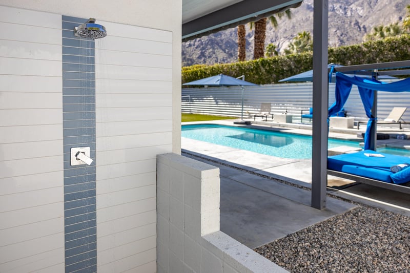 Take a shower outdoors
