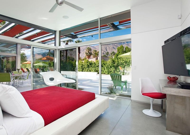 Enjoy access to the outdoors from your beautiful bedroom