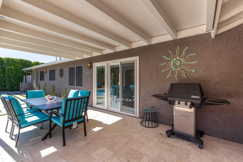 Covered BBQ area