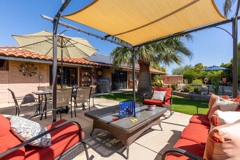 Relaxing shaded patio