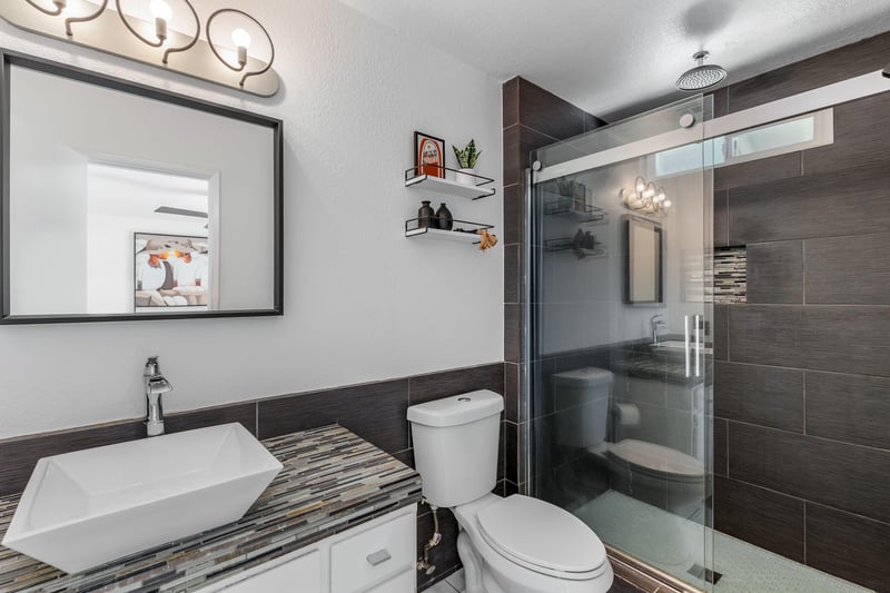 Sparkling guest bathroom