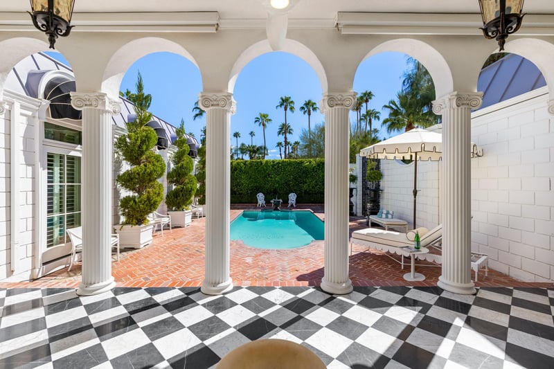 Hollywood Regency style throughout