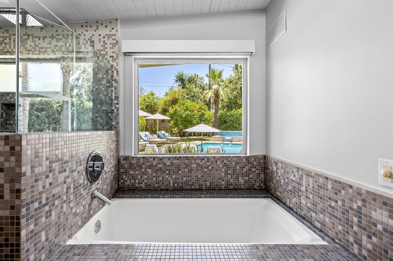 Primary bathroom with soaking tub
