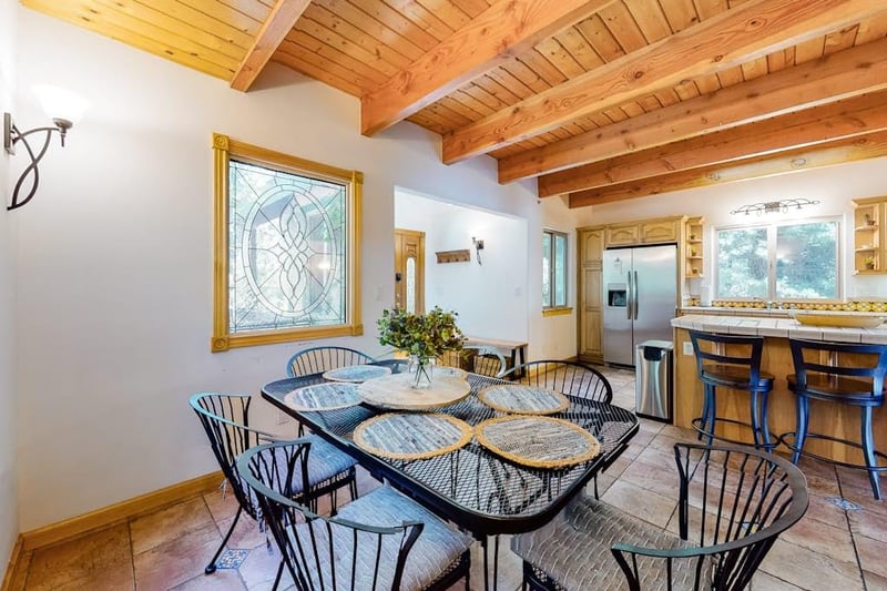 Dining for 6 and the table and 3 at the breakfast bar