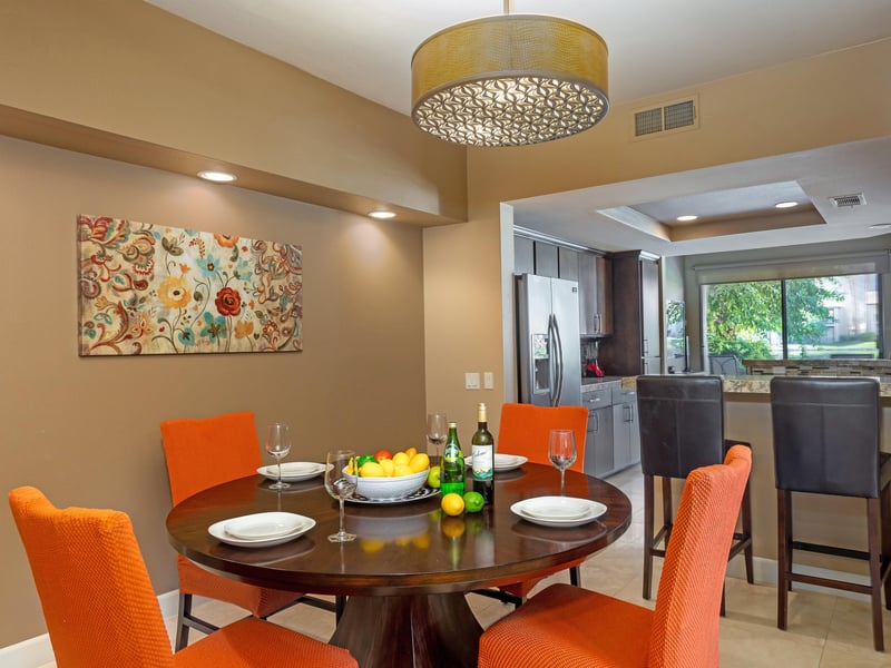 Inside dining for 4