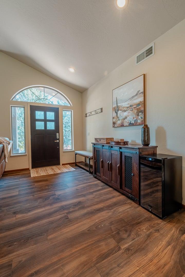 Front Entryway Bar and Wine Cooler