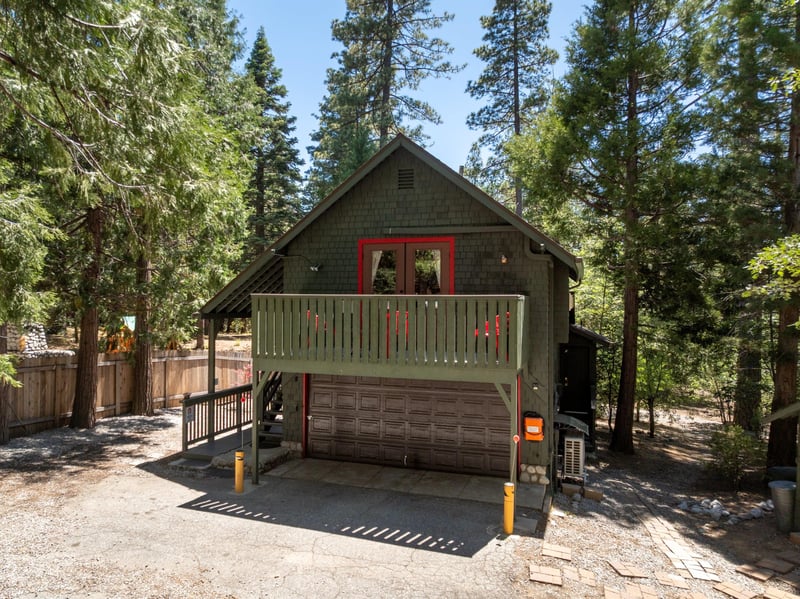 View of parking area.