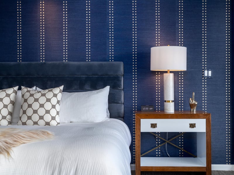 Nightstand With Upscale Lamp
