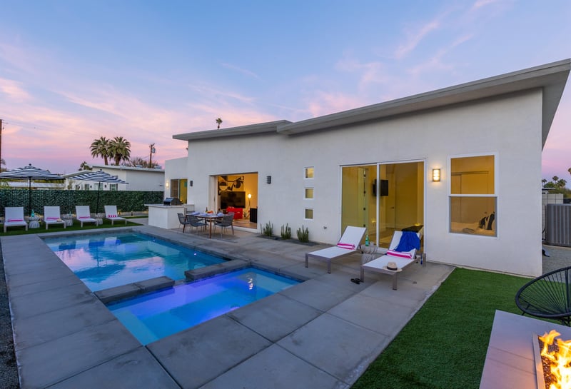 Spacious backyard