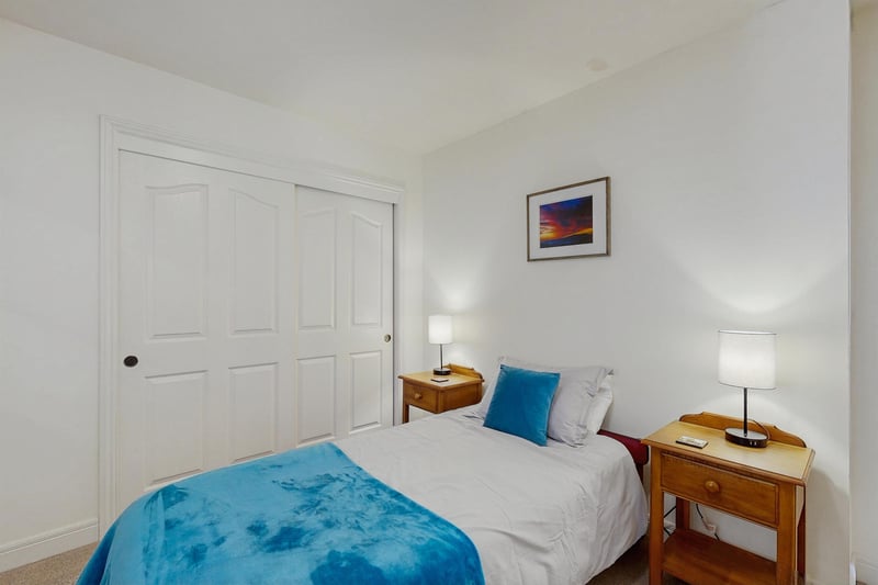 Twin size bed.