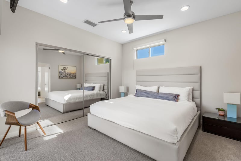 Guest bedroom featuring comfy King sized bed