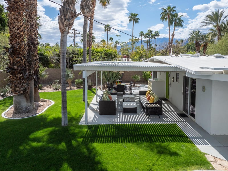 Aerial backyard views