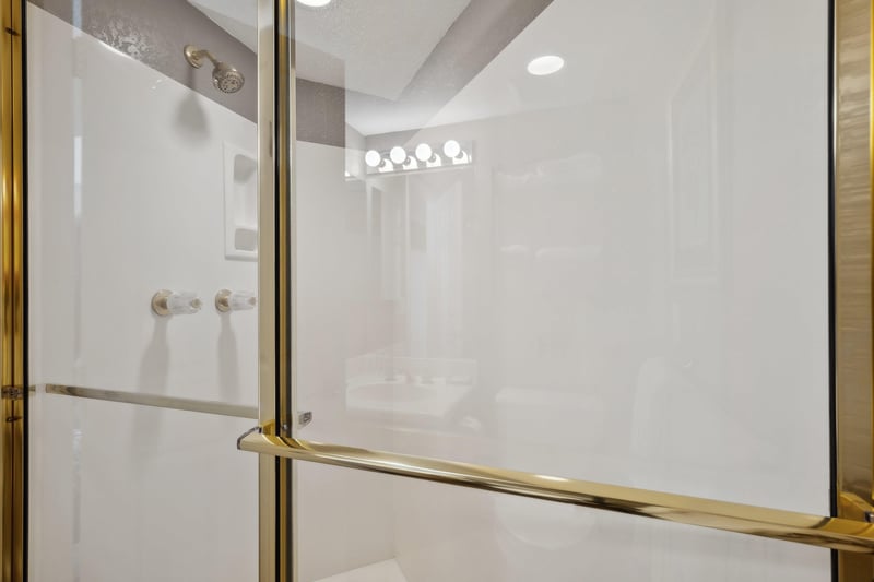 Guest bathroom shower.