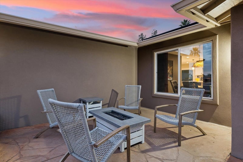 Additional outdoor seating and firepit.