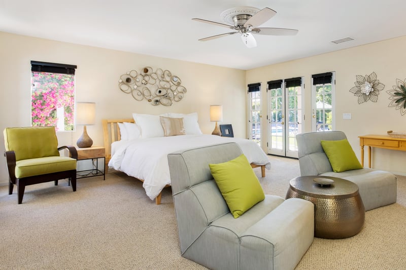 Primary suite with direct access to the pool