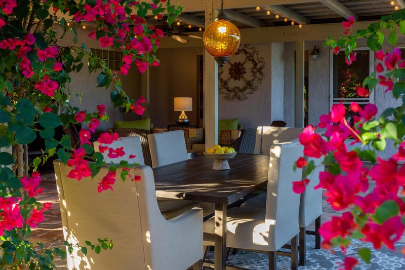 Covered outdoor dining
