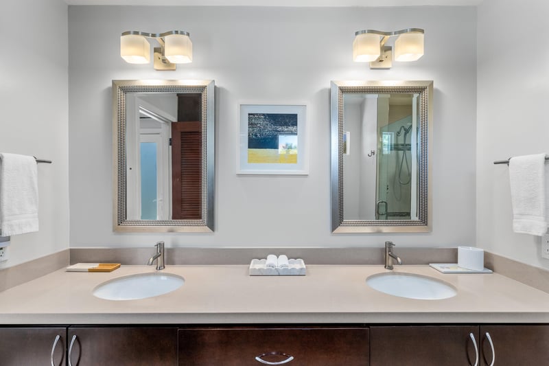 Dual vanity sink.