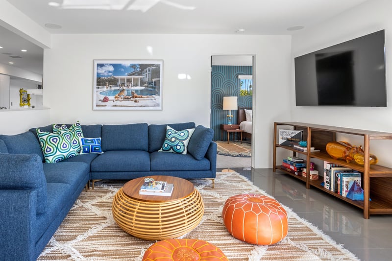 Family room  perfect for settling in for a movie night