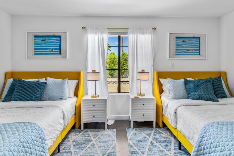Guest bedroom with two queen beds