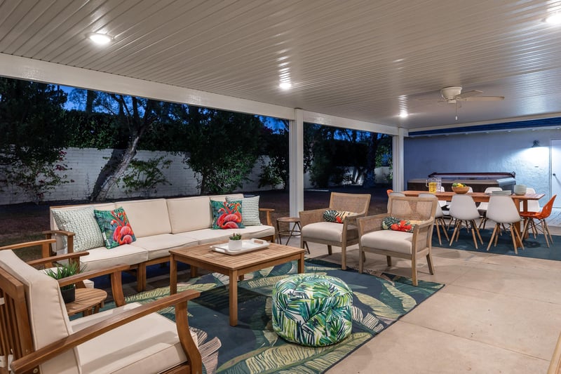 Huge covered patio