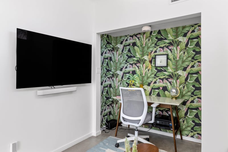 A desk to take the Zoom call