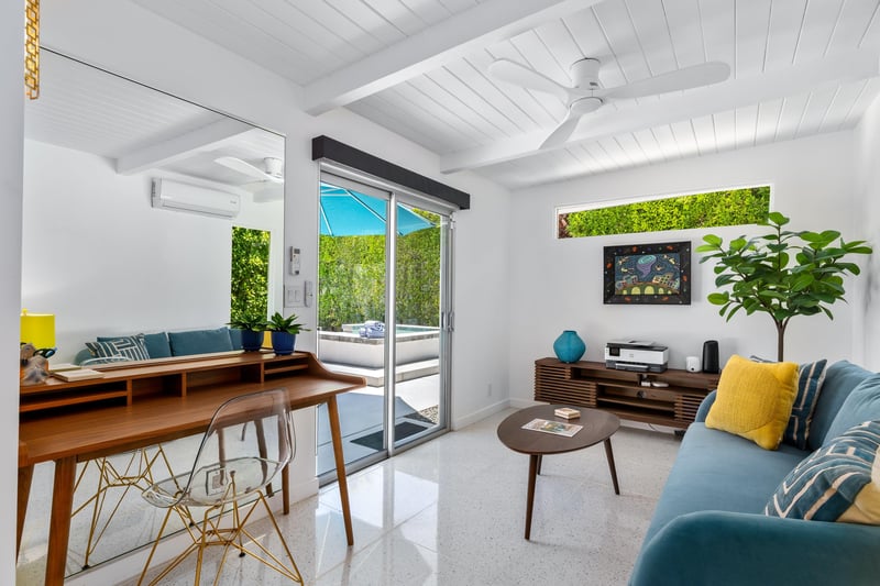 Direct access out onto the patio.
