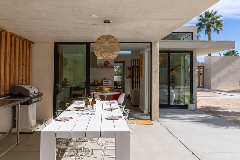 Covered dining area