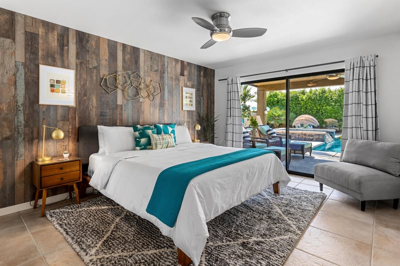 Lots of natural light in this bedroom