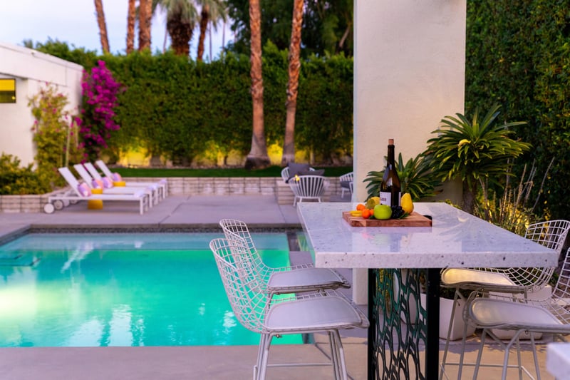 Enjoy a cocktail poolside