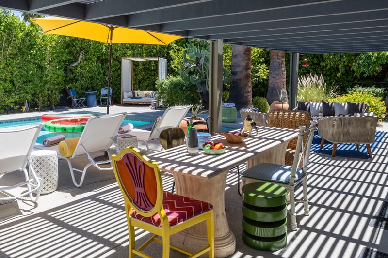 Outdoor seating.