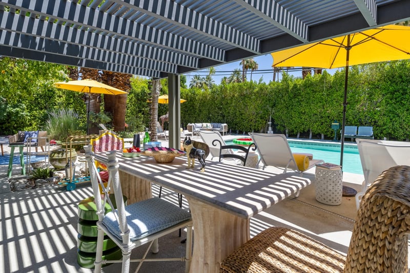 Outdoor seating.