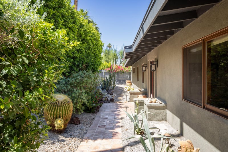 Pathway leading to the front door.