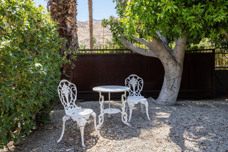 Seating area near front door.