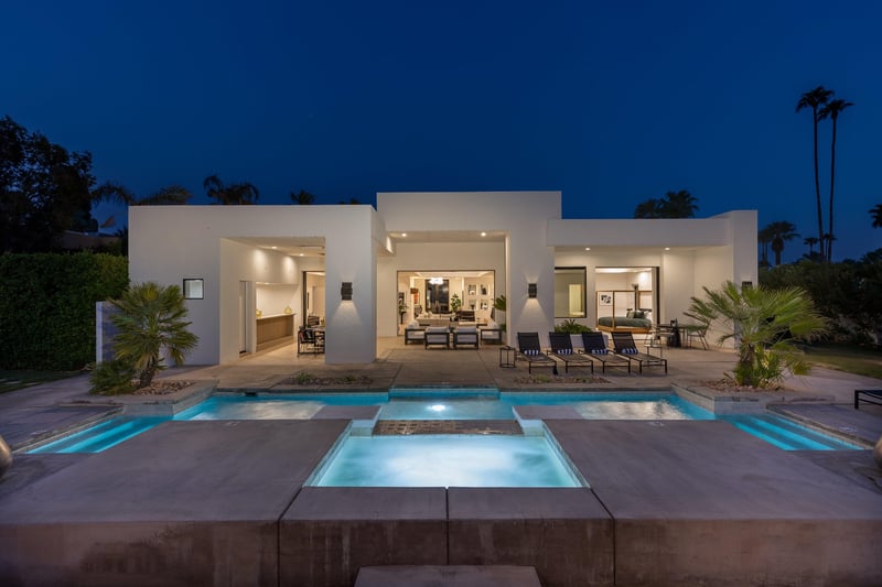 Evening pool views