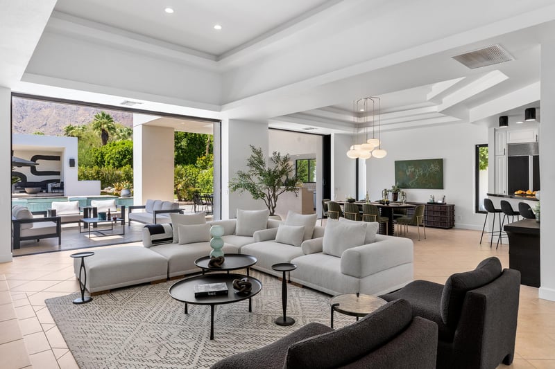Large windows blur the lines between indoor and outdoor living