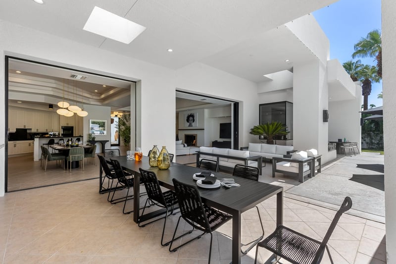 Outdoor dining perfect for family dinners