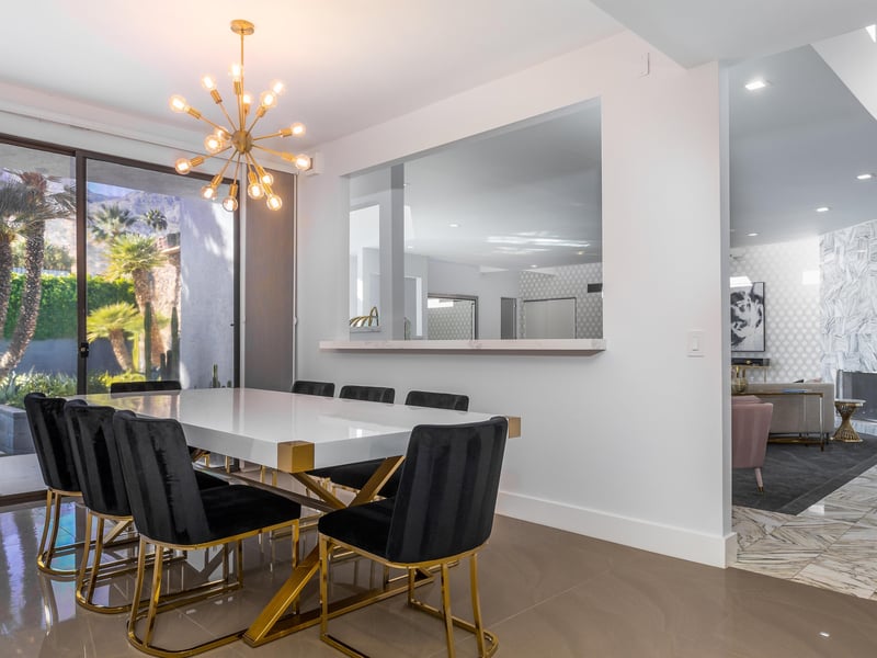 Bright dining area