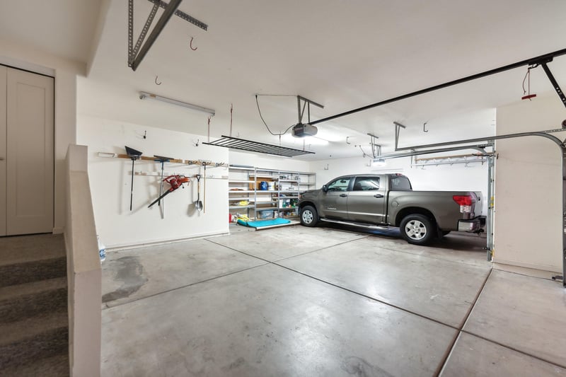 3 Car Garage  Parking for 2 Cars Owner leaves a Truck parked in the small bay