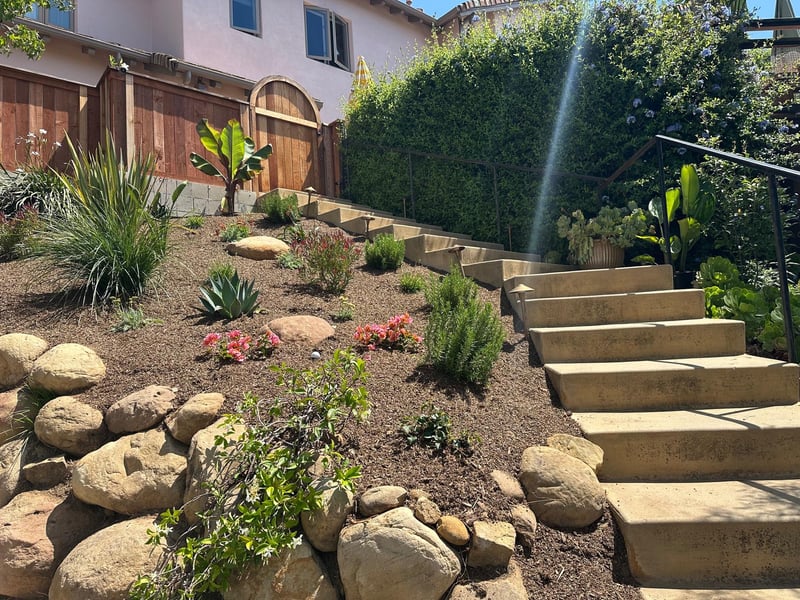 Stairs from the Parking Area