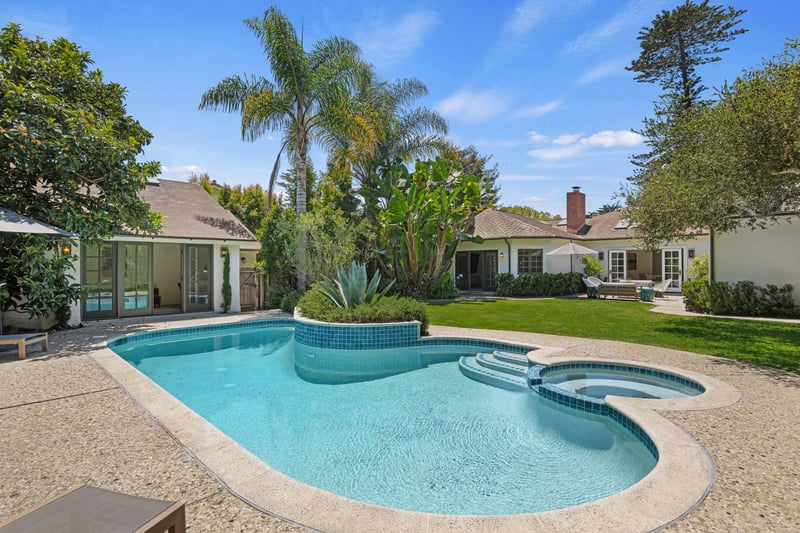 Pool, Jacuzzi, Pool House, and Main House