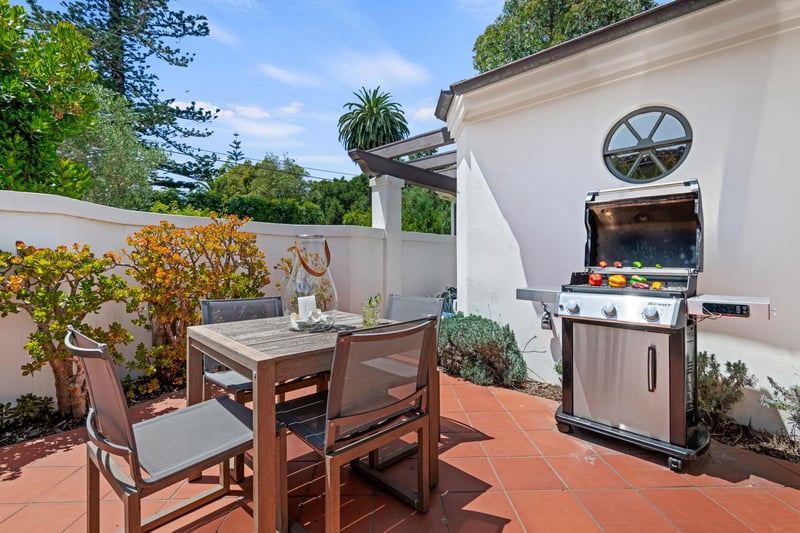 Patio off Kitchen with BBQ