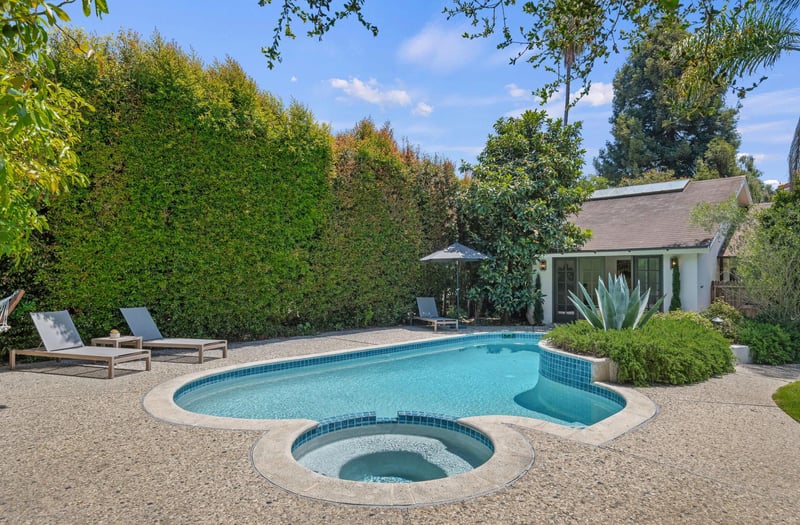 Pool, Jacuzzi, and Loungers