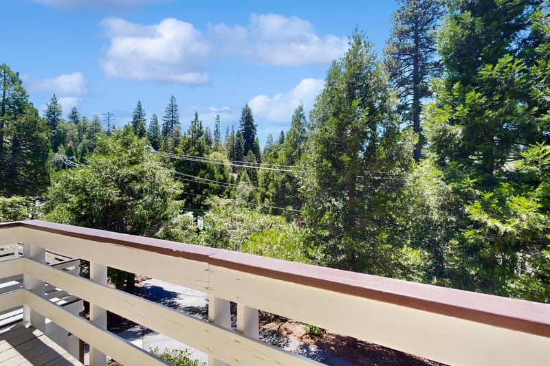 Stunning mountain and forest views from the deck.