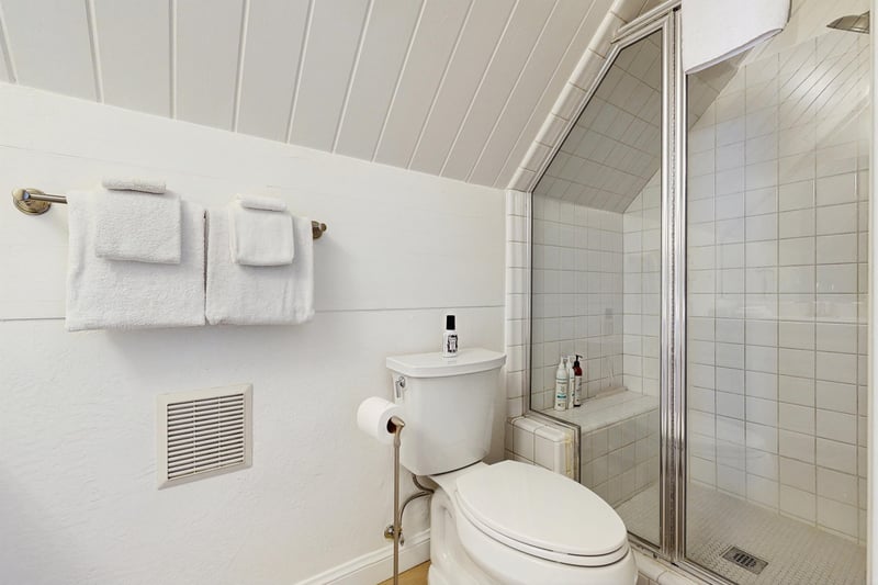 Ensuite bathroom with walkin shower.