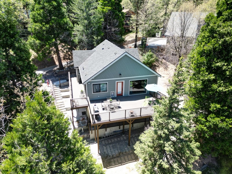 Aerial view of the property.