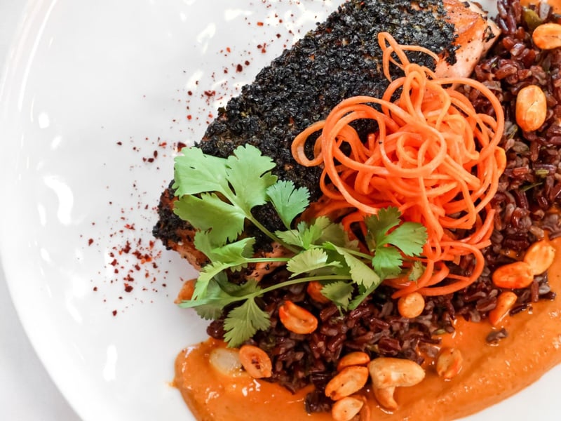 GochugaruNori crusted Salmon