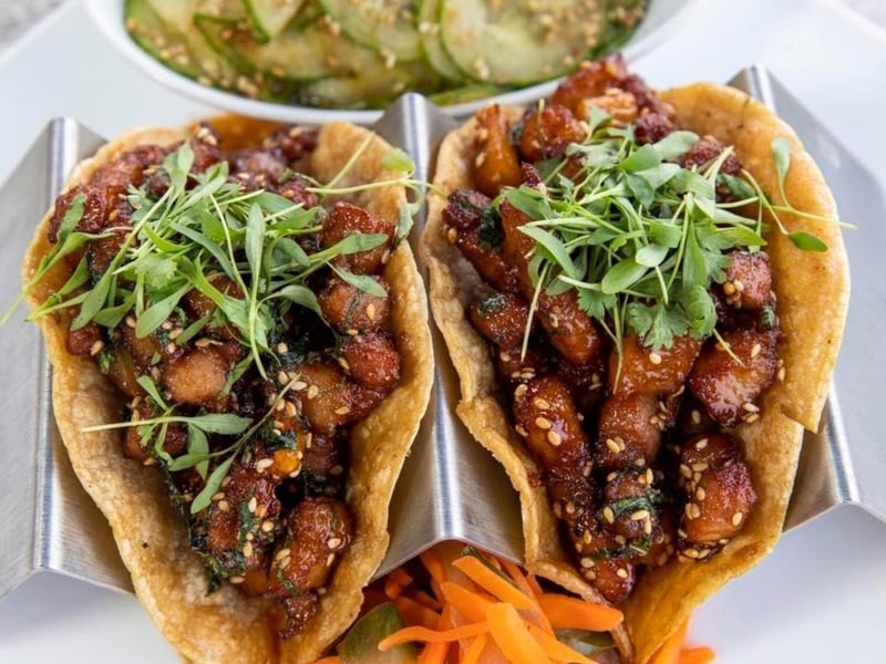 Thai pork belly tacos from The Bay in Santa Rosa Beach, Florida